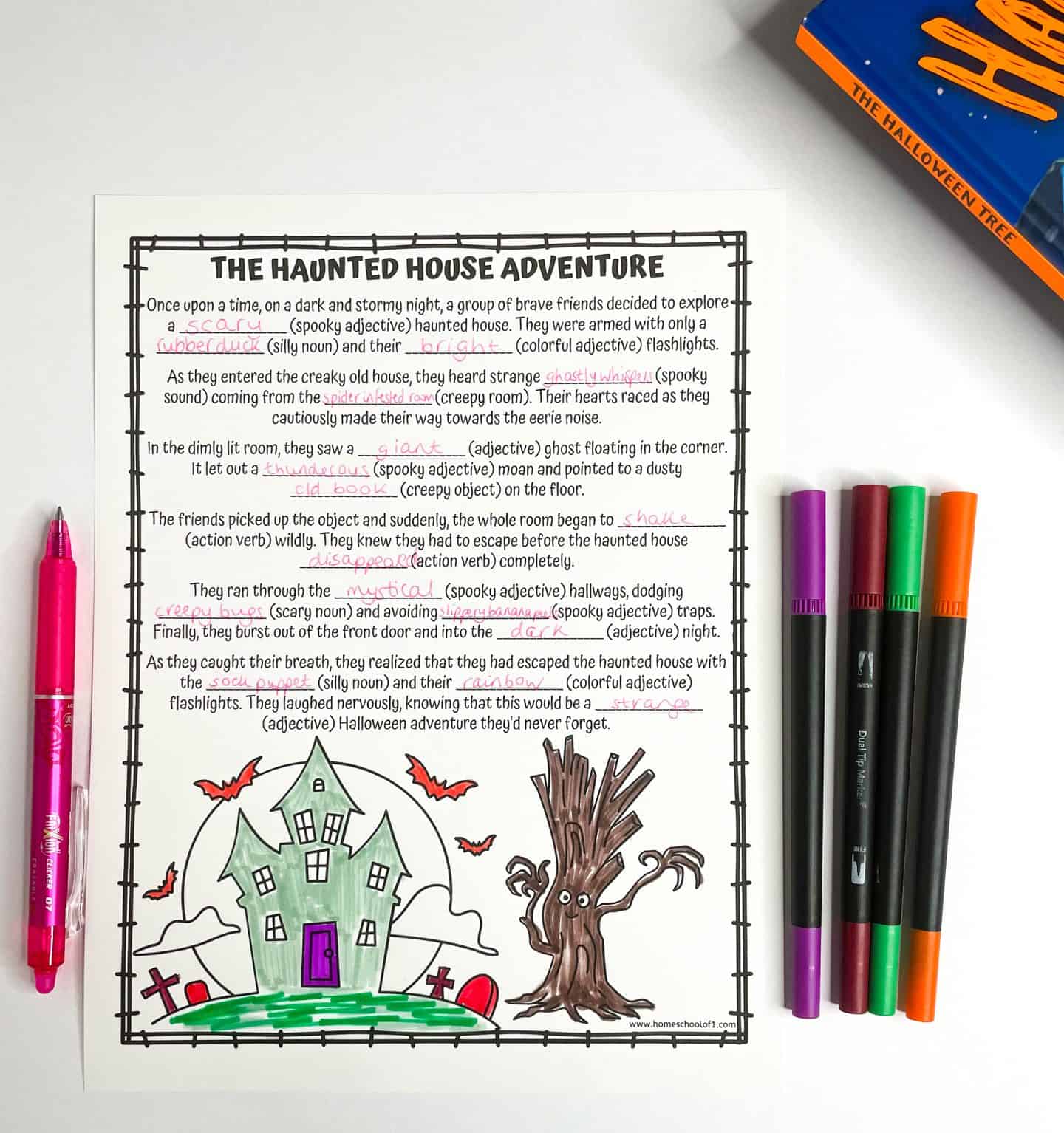 halloween spooky mad libs printable