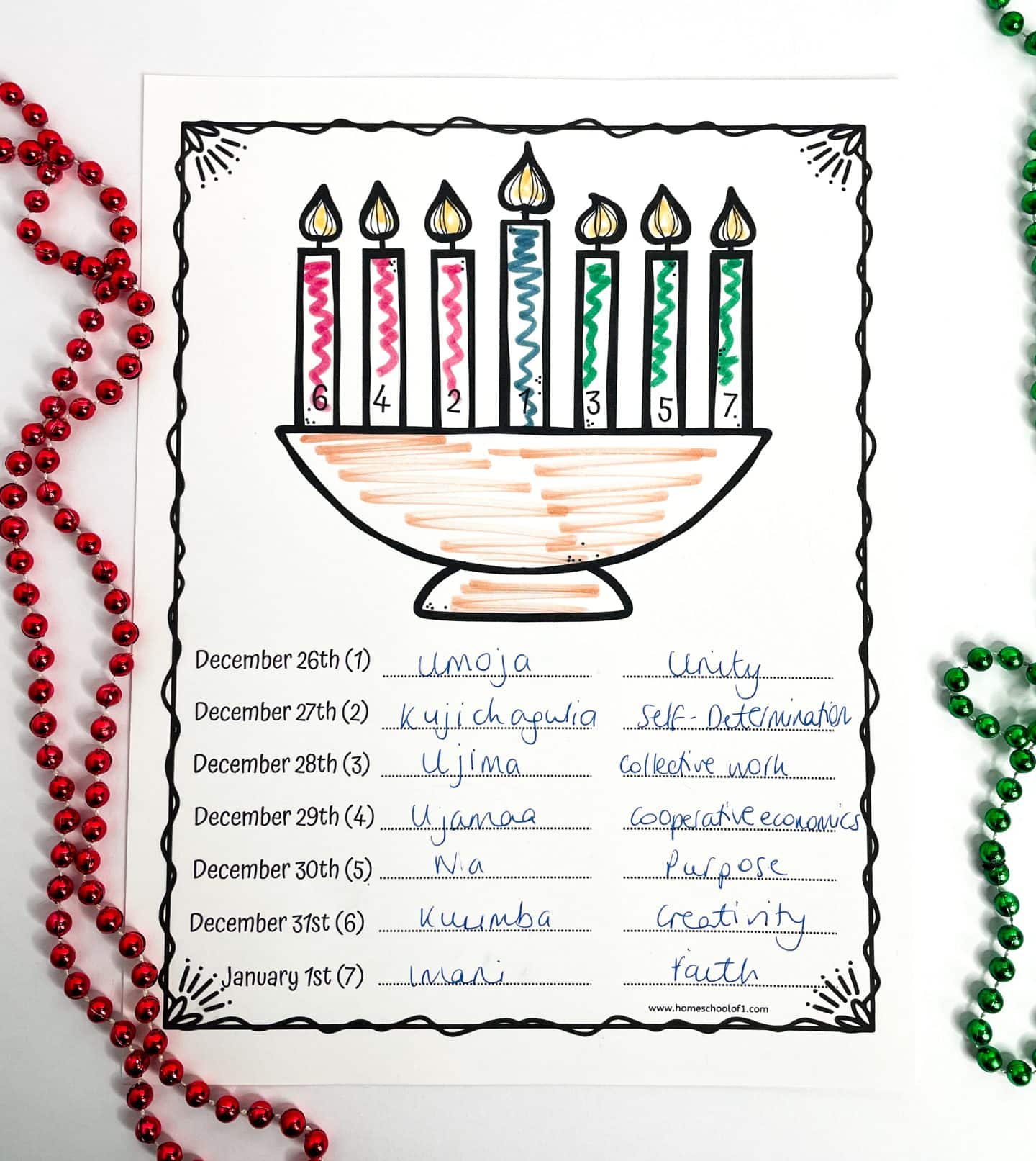 kwanzaa coloring pages