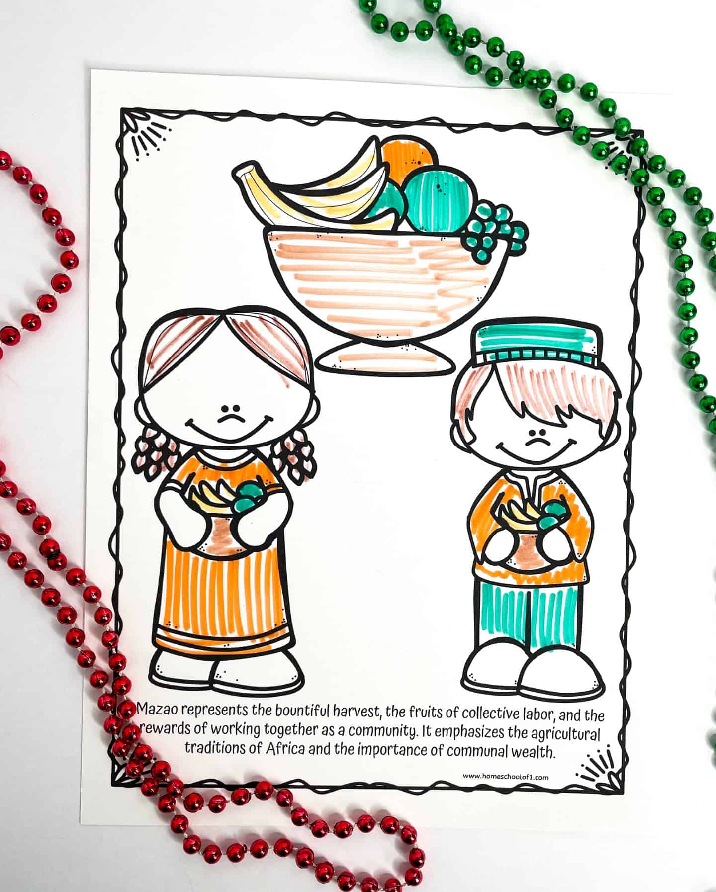 kwanzaa coloring page