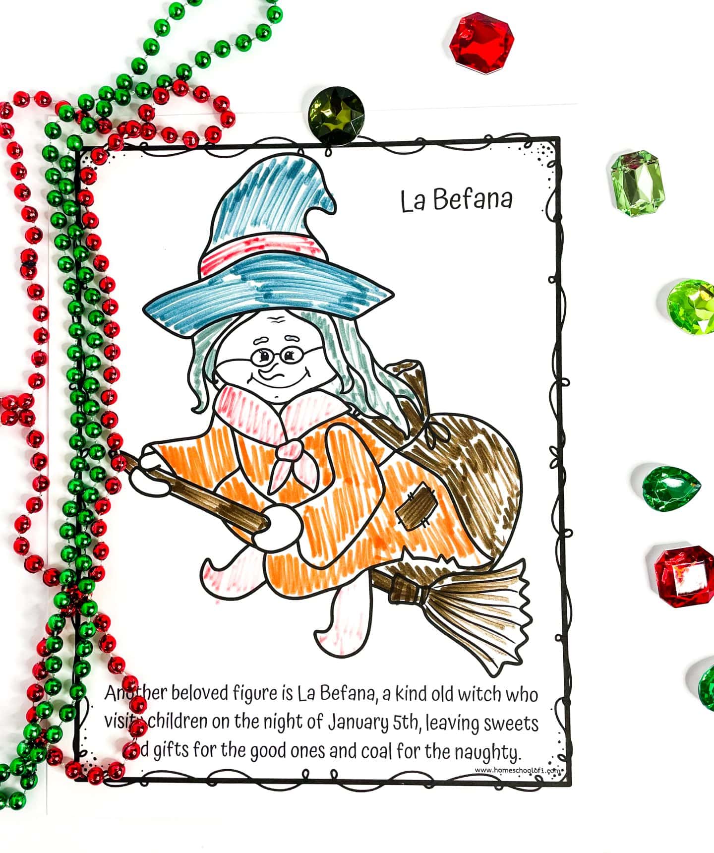 la befana coloring page