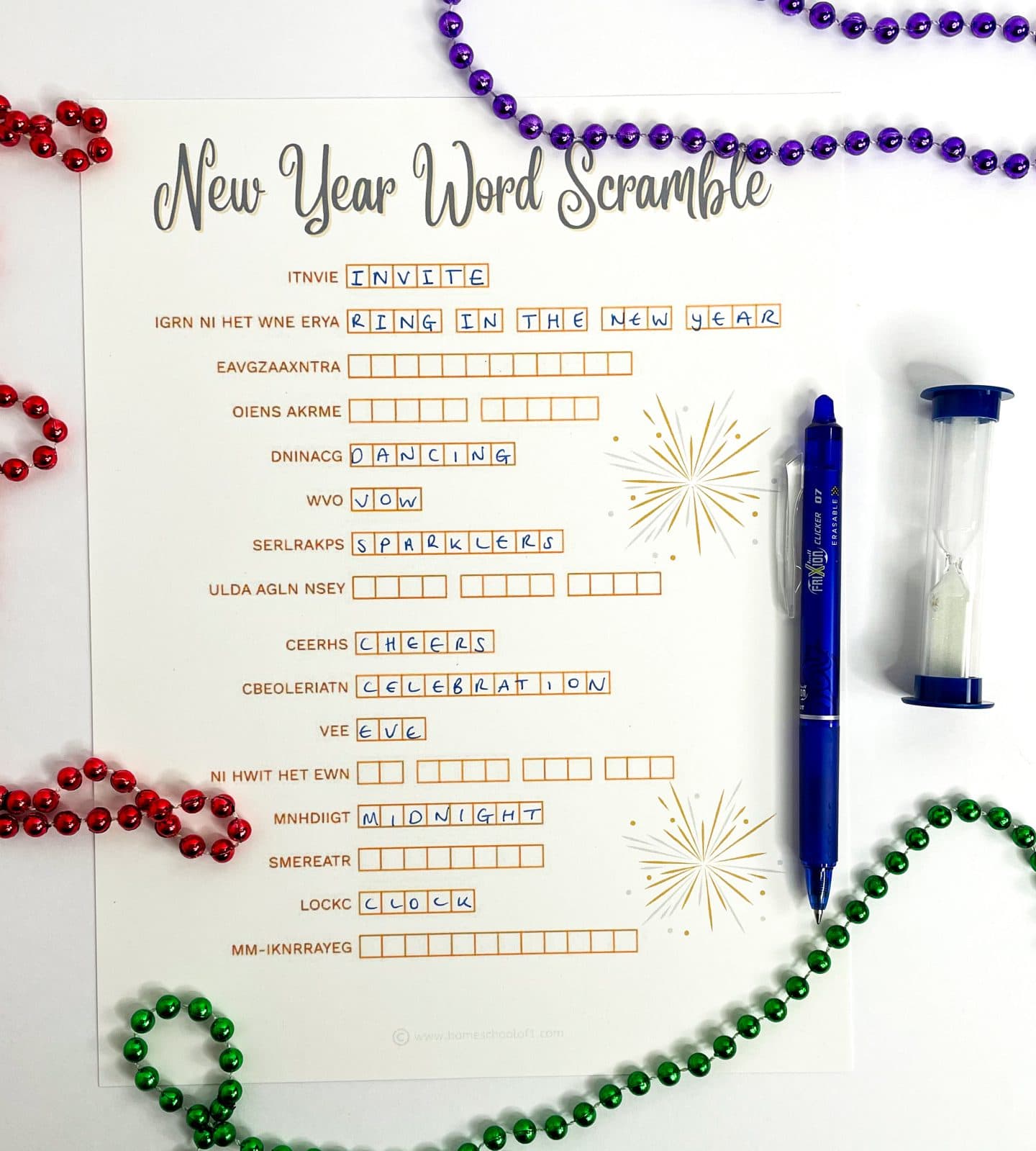 new years eve world scramble