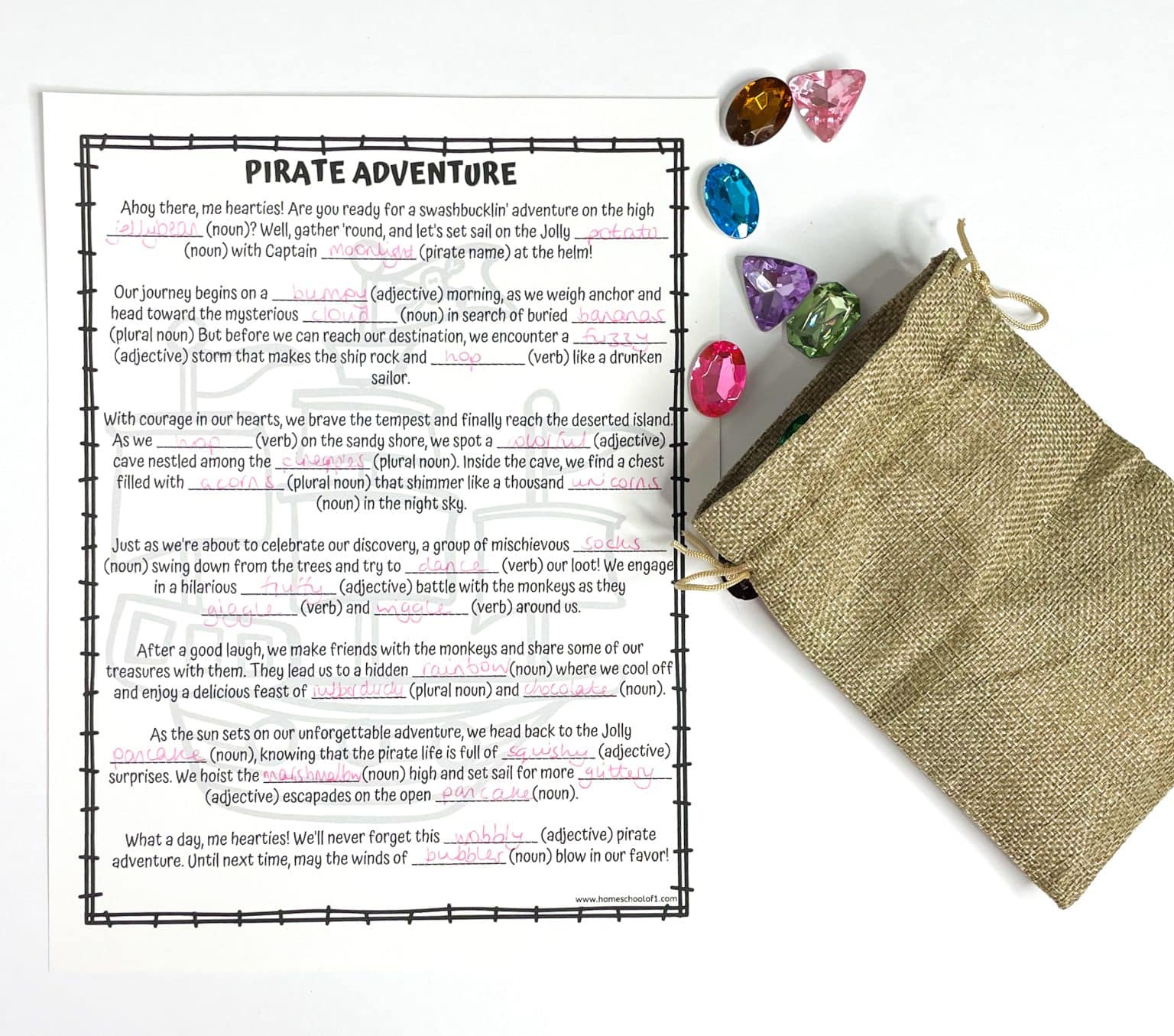 Free Pirate Mad Libs Printable