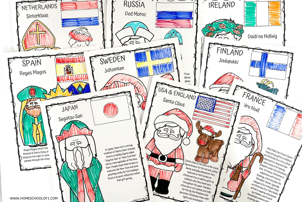 Free Christmas Around the World Coloring Pages