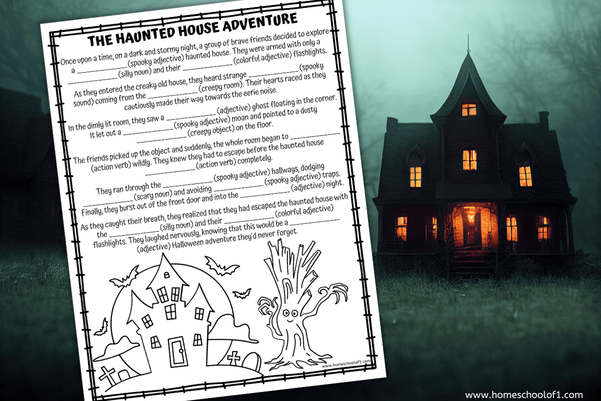 spooky mad libs printable