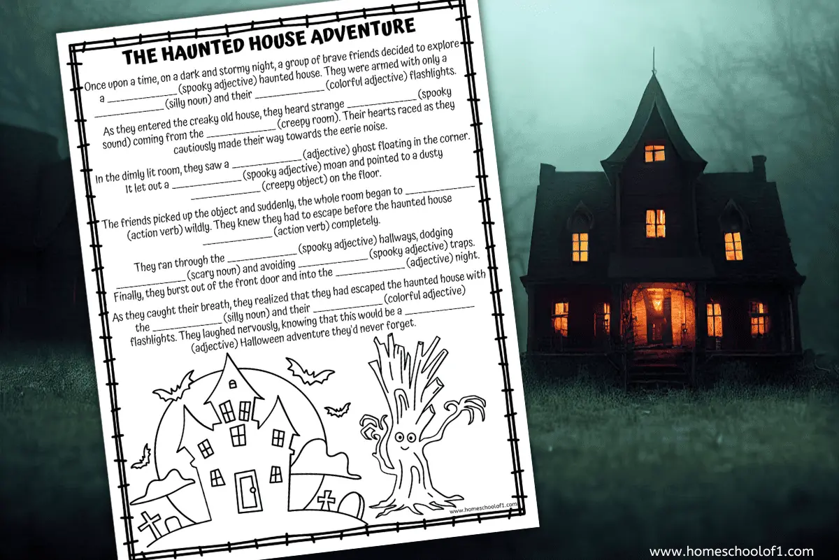 spooky mad libs printable