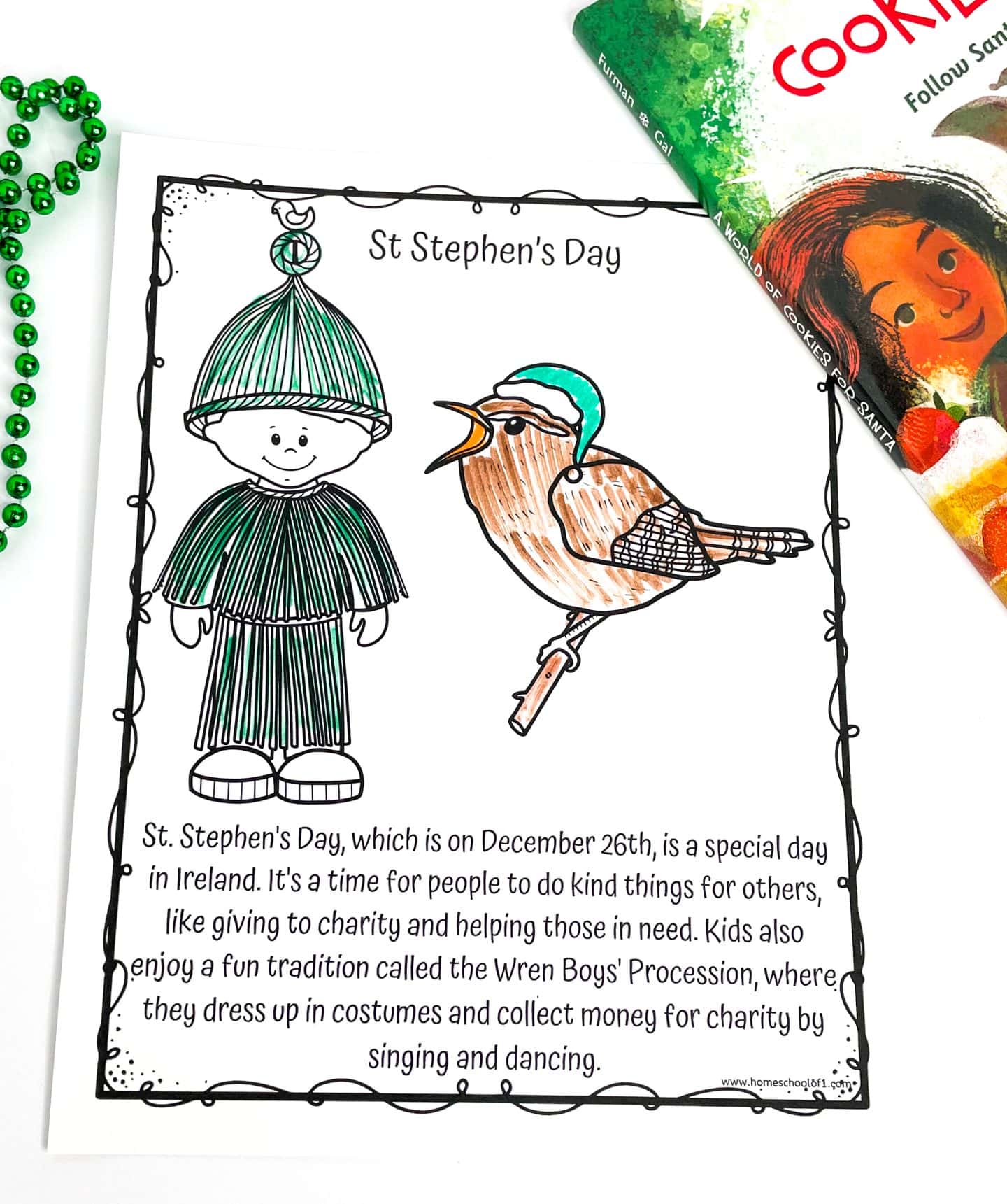 st stephens day coloring page