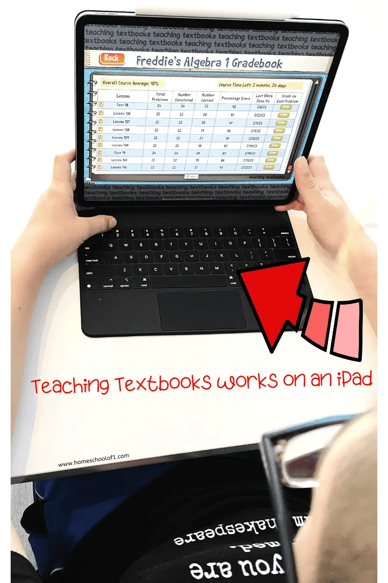 teaching textbooks on ipad