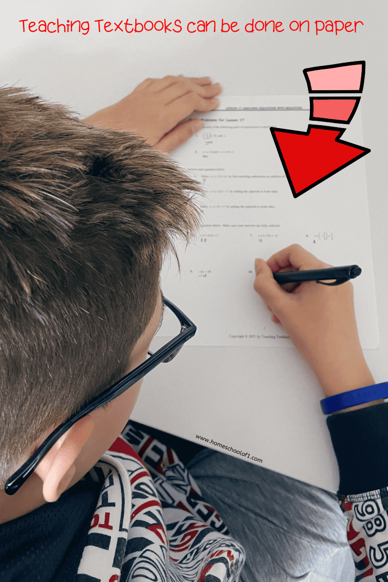 teaching textbooks on paper