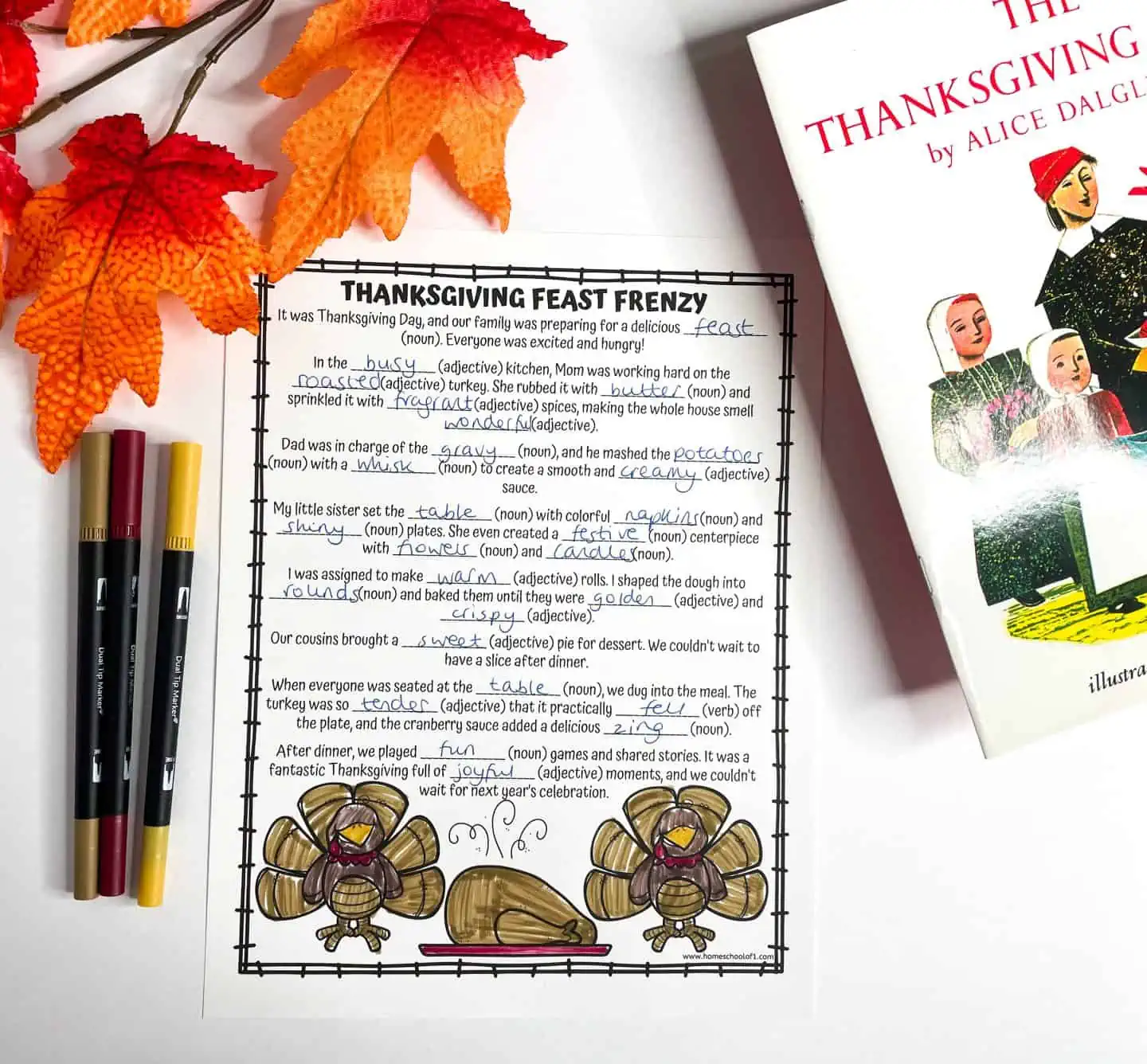 thanksgiving mad libs printable