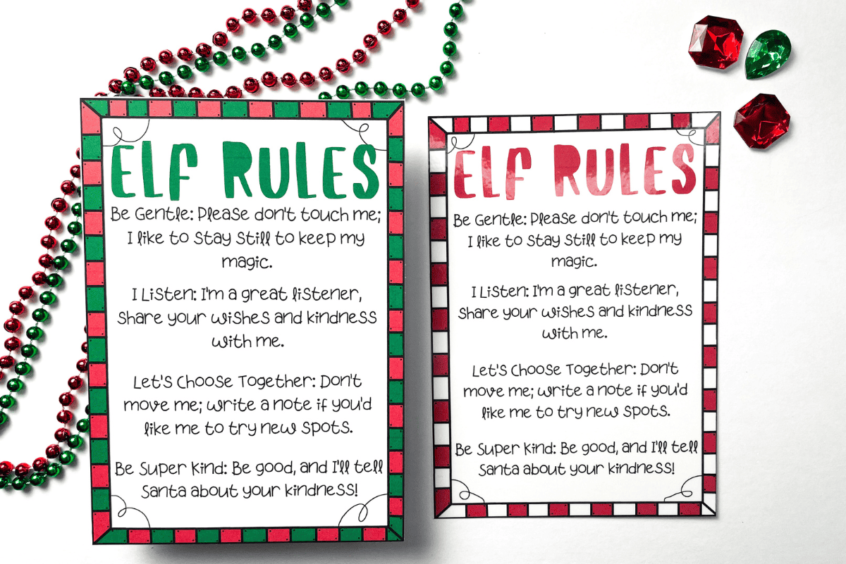 Elf rules printable