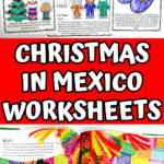 Printable Christmas in Mexico worksheet featuring Mexican flag, Los Tres Reyes Magos, and cultural holiday facts