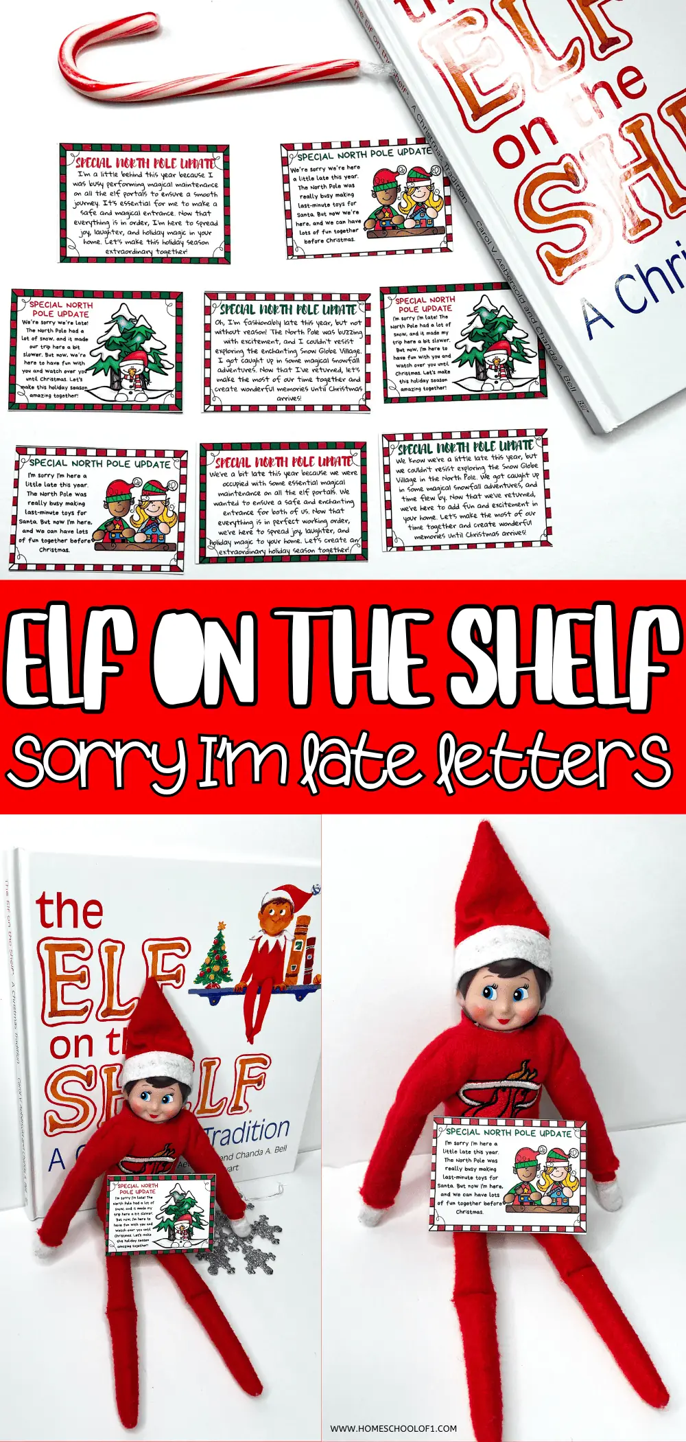 Free Printable Elf on the Shelf Sorry I'm Late Letter