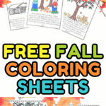 Free printable fall coloring sheets with a story theme, perfect for autumn-themed lessons and activities