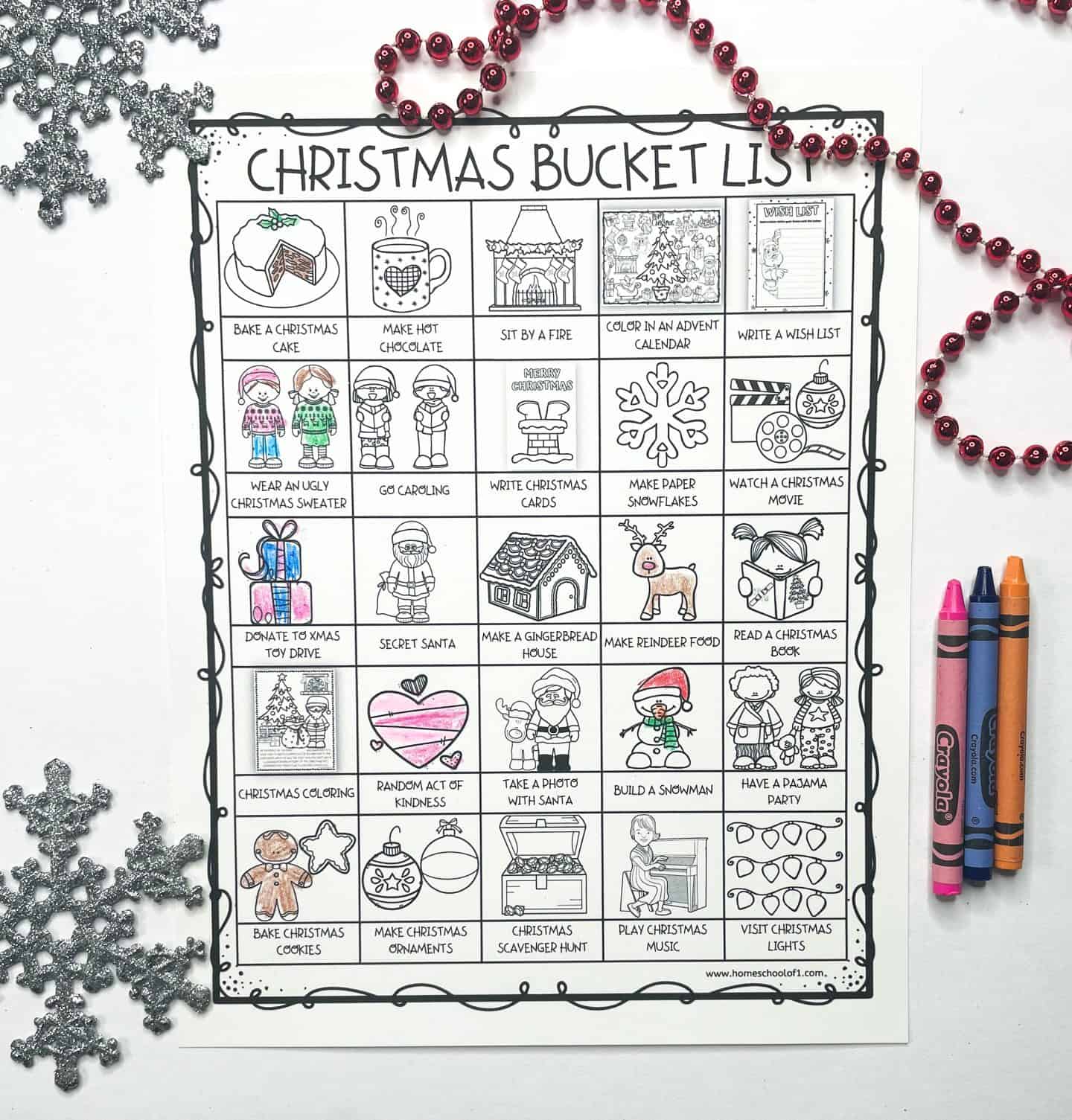 free christmas bucket list