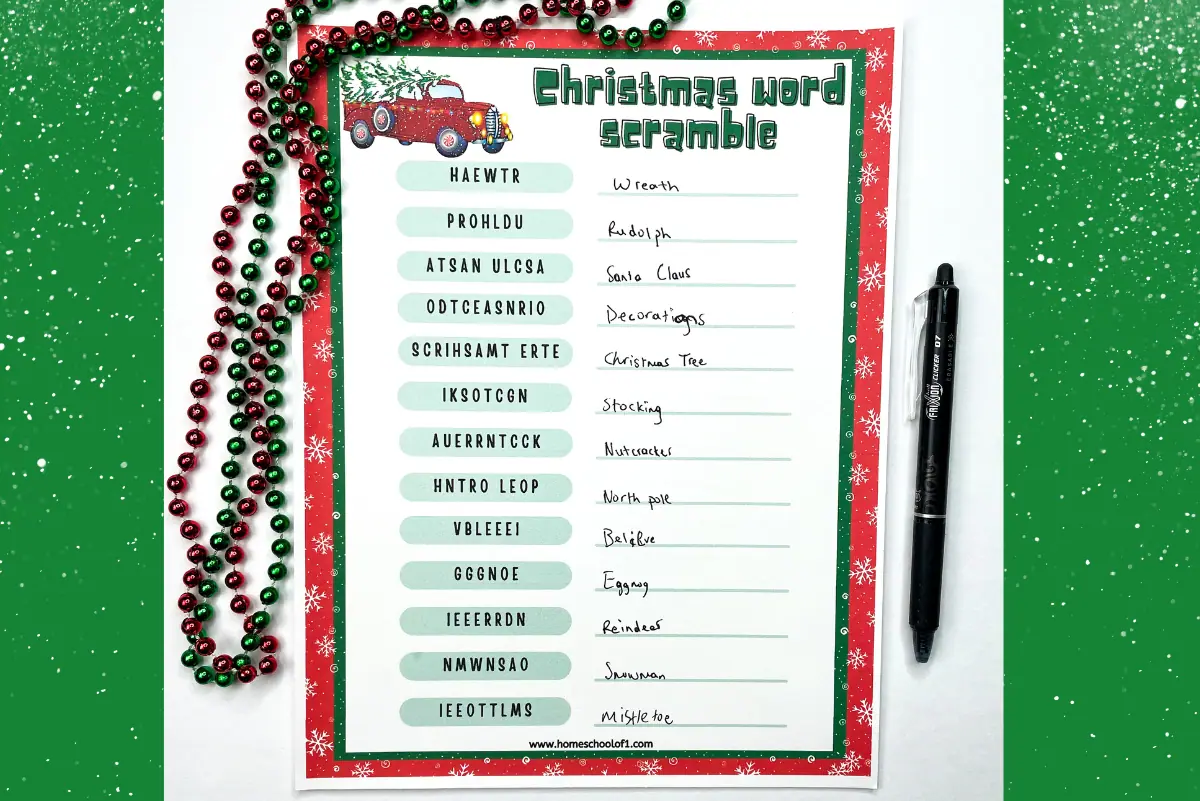 Free Christmas Word Scramble Printable (With Answer Key) free-christmas-word-scramble-printable-with-answer-key