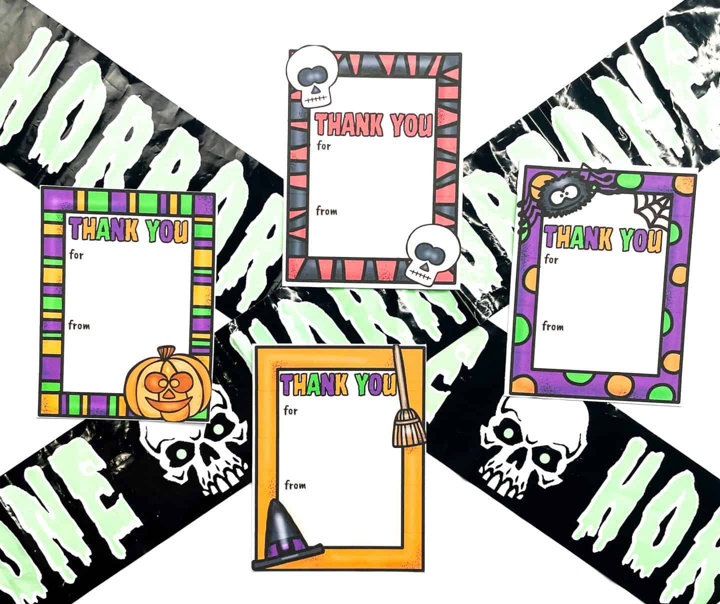 free halloween thank you cards