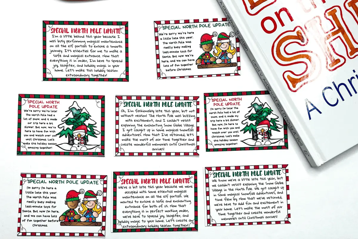 Free Printable Elf on the Shelf Sorry I’m Late Letter