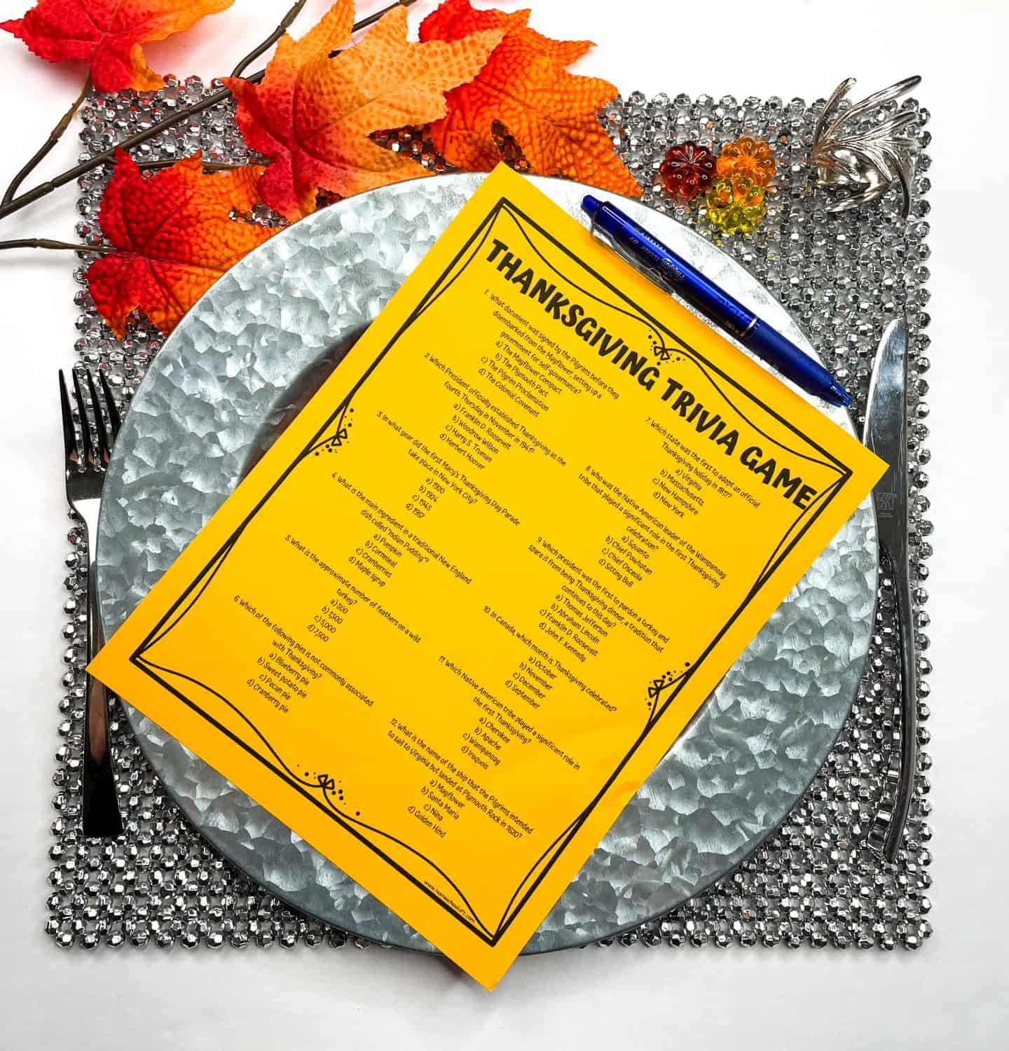 free printable thanksgiving trivia game