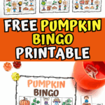 Pumpkin bingo printable with six unique bingo boards, calling cards, and fun fall graphics, great for seasonal learning or group play.