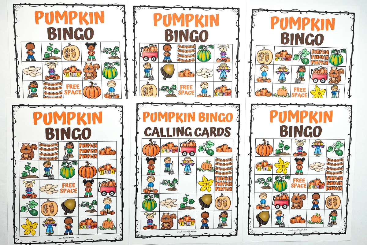 free pumpkin bingo printable