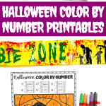 halloween color by number printables