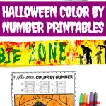 halloween color by number printables