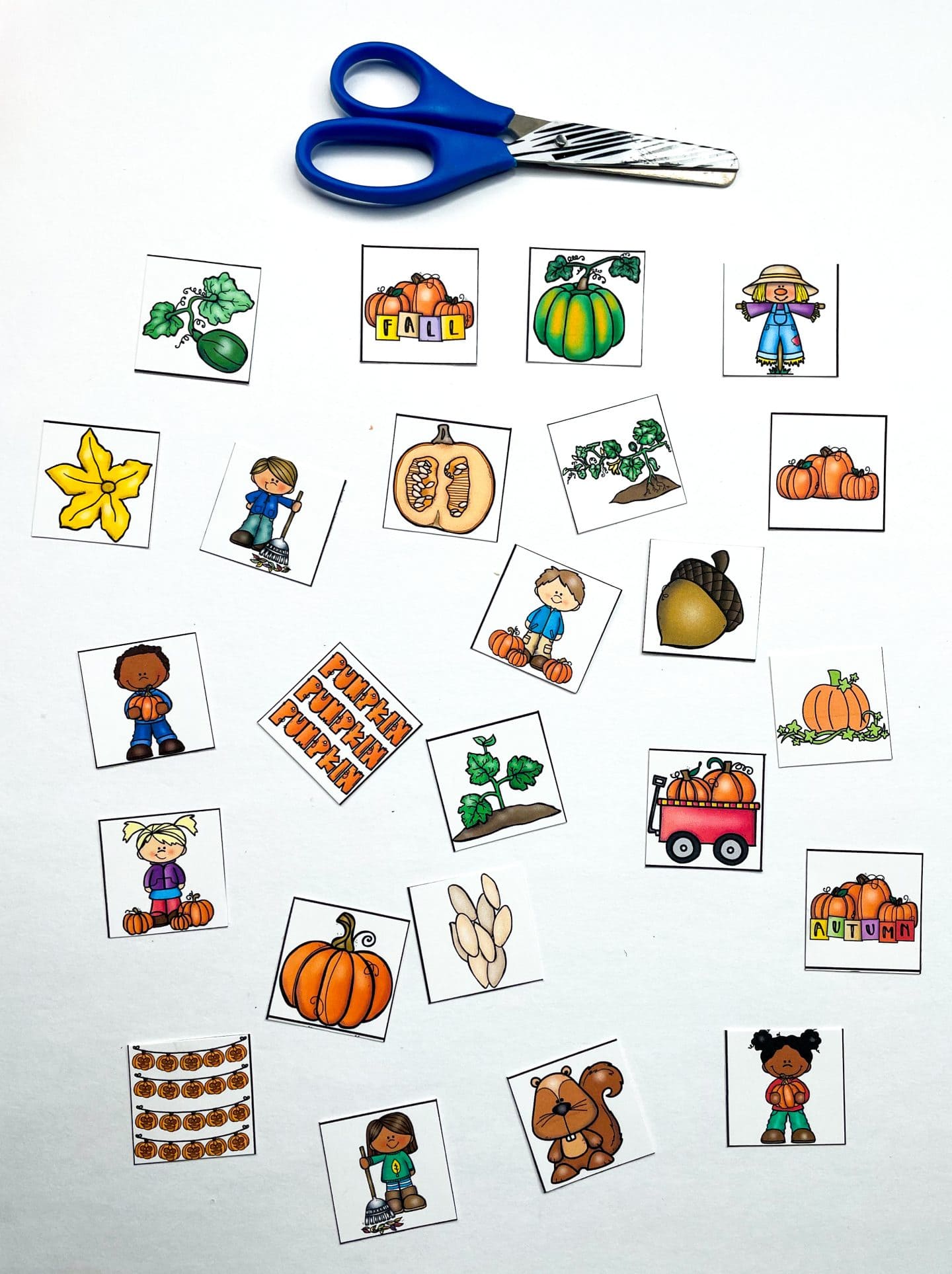 pumpkin bingo calling cards