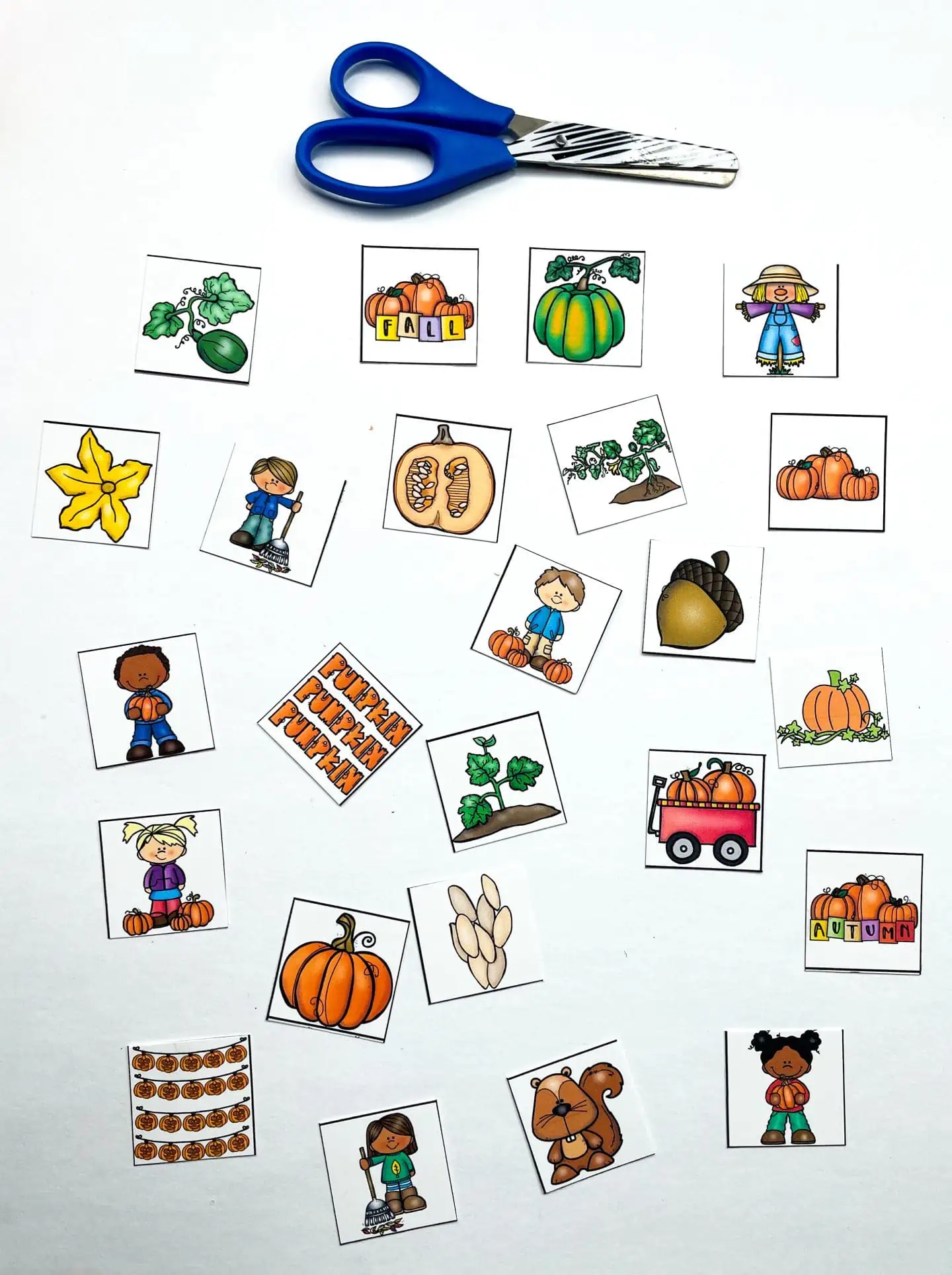 pumpkin bingo calling cards