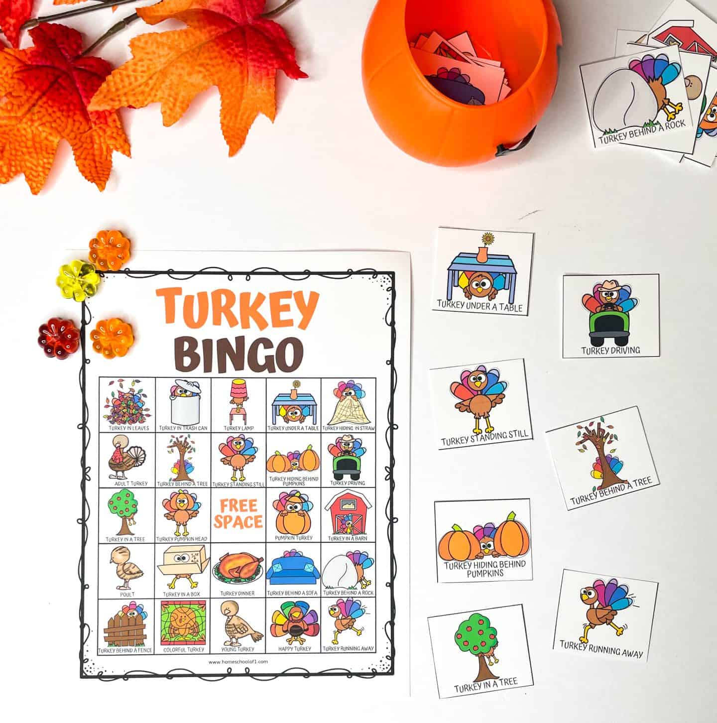 turkey bingo game boards