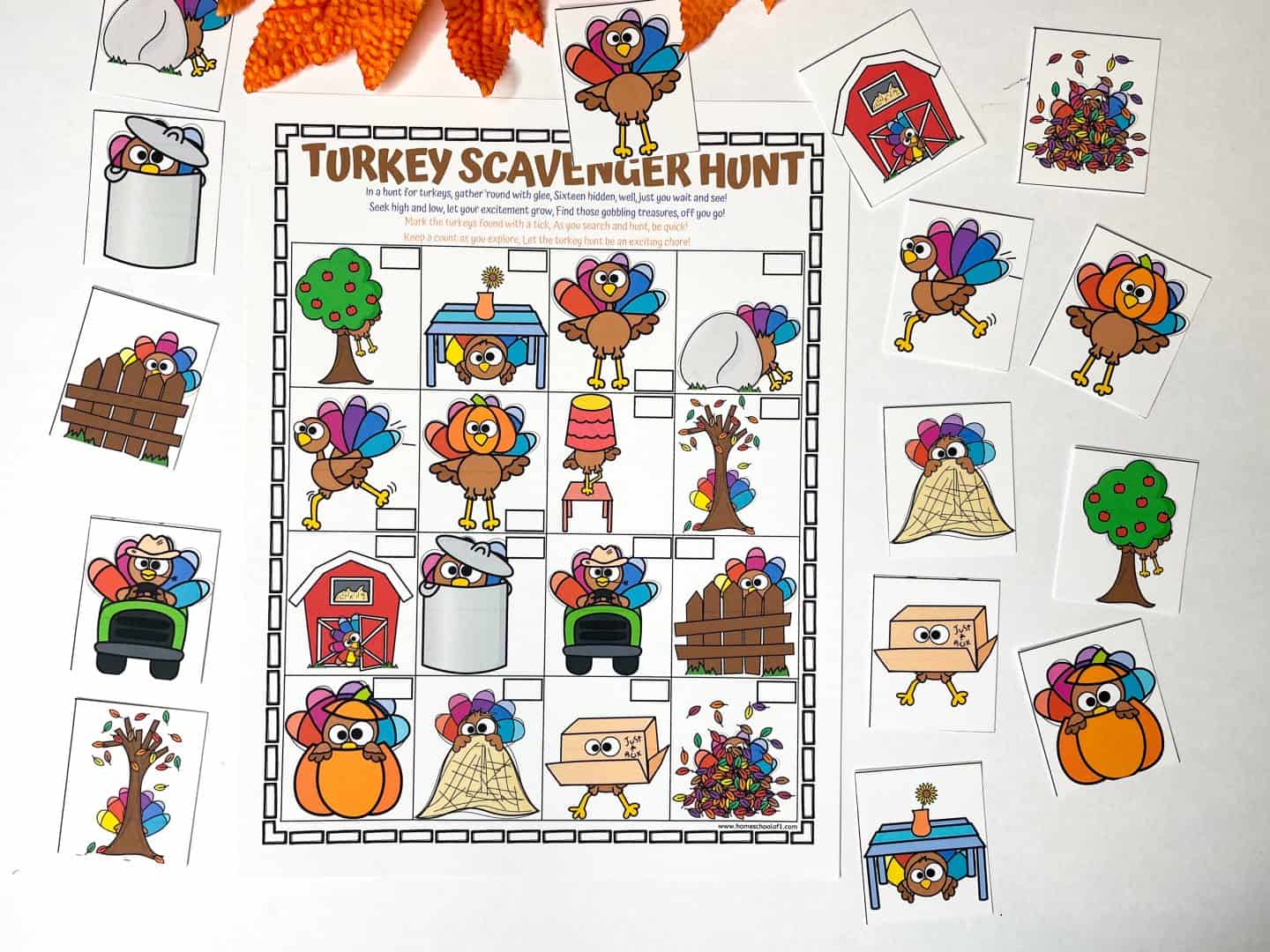 turkey hunt printable