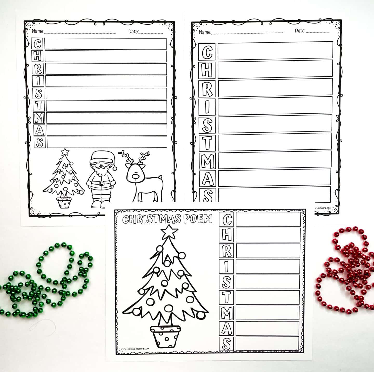 FREE CHRISTMAS ACROSTIC POEM TEMPLATES