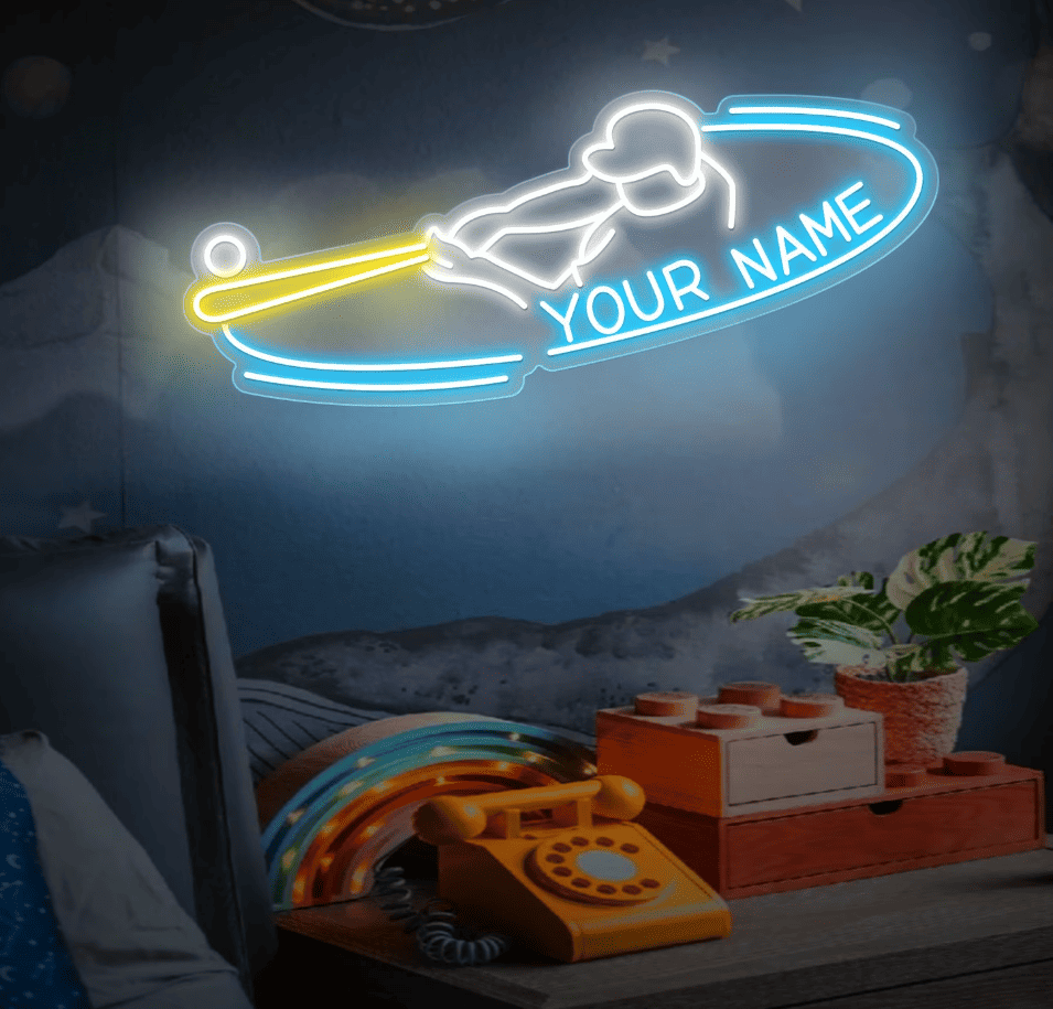 baseball neon sign