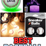 Collage of baseball gifts for boys including light-up ball, neon lamp, and baseball string lights with bold text Best Baseball Gifts.