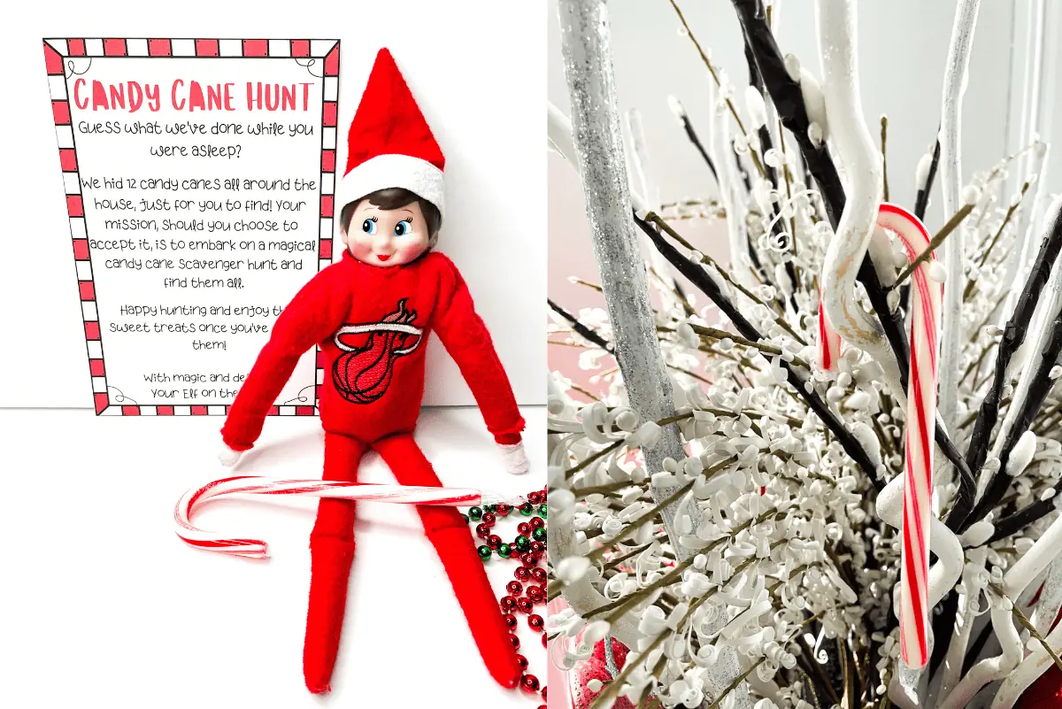 Free Elf on the Shelf Candy Cane Hunt Printable