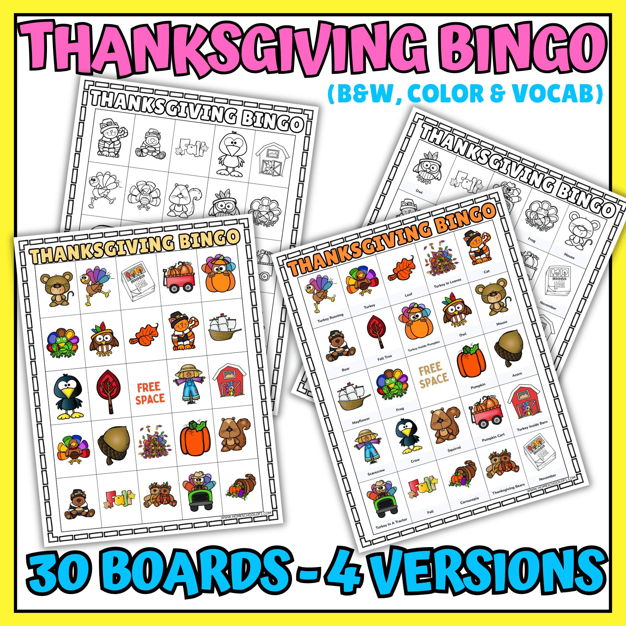 thanksgiving bingo for classrooms