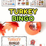 Set of free turkey bingo printable boards and calling cards, perfect Thanksgiving classroom or family game.