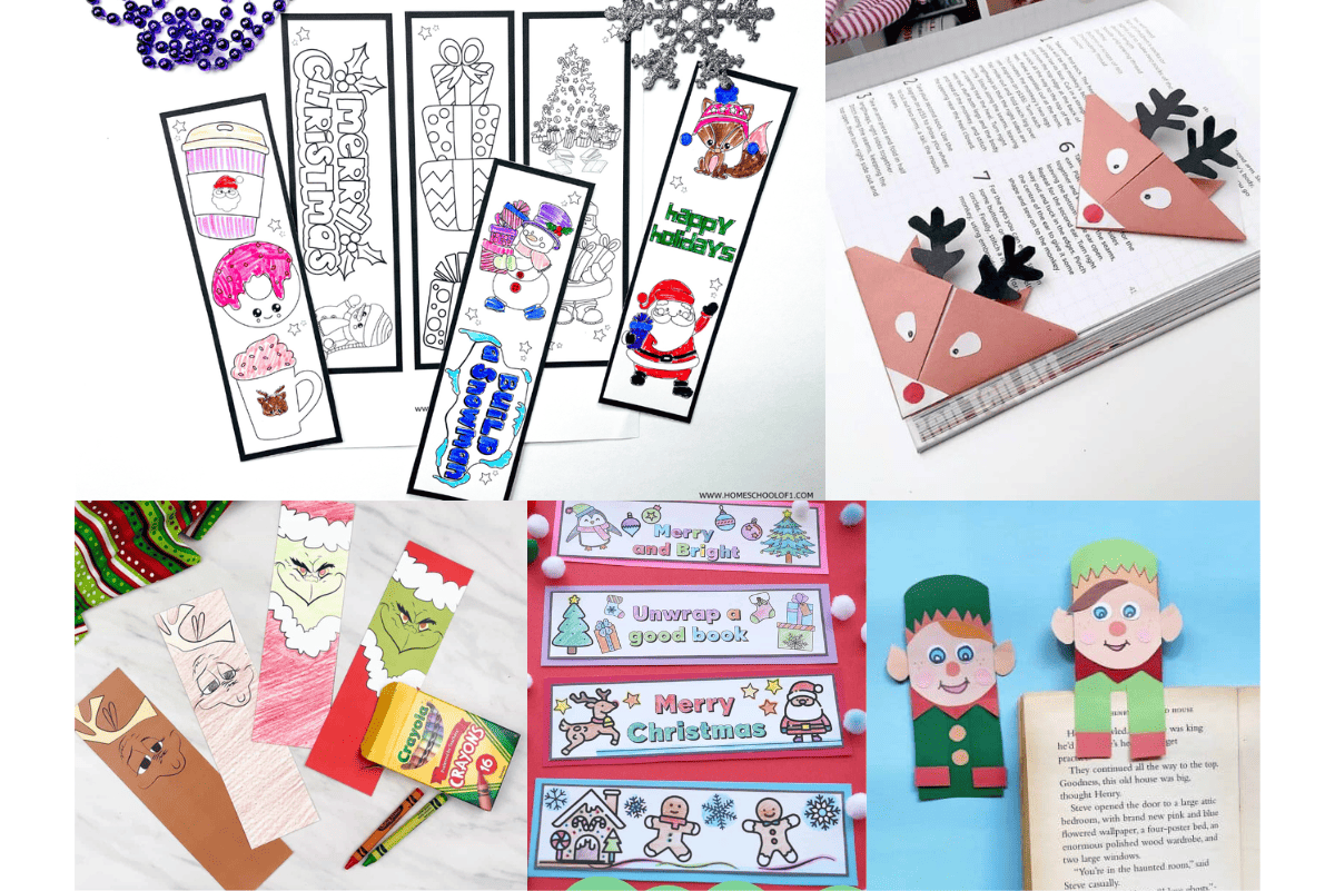 free christmas bookmark ideas