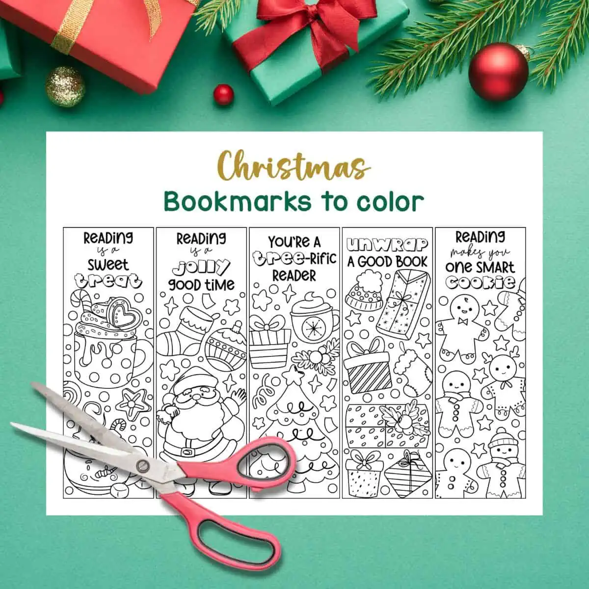 53 Easy Christmas Bookmark Ideas For Kids Free Printables 