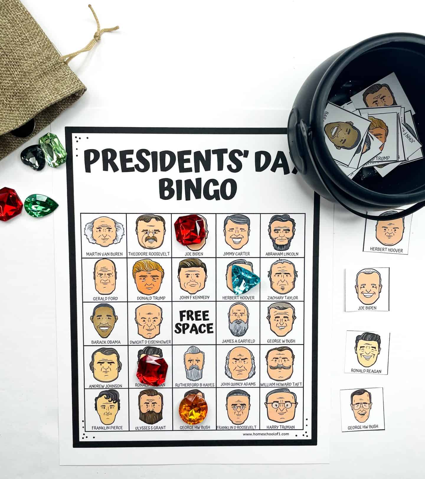 Presidents Day bingo free printable