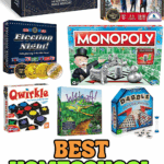 Educational board games for homeschoolers featuring Chronology, Wildcraft, Qwirkle, and other family-friendly learning games.