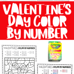 free printable valentine's day color by number