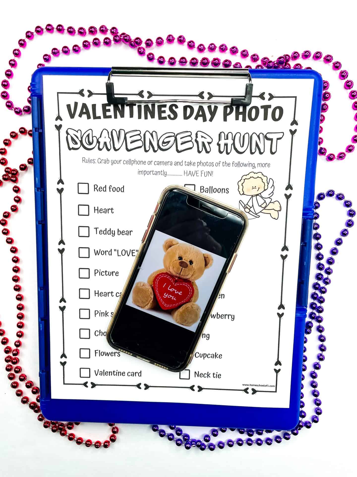 free printable valentine's day photo scavenger hunt