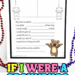 If I Were a Groundhog worksheet with drawing boxes and fill-in writing prompts for kids.