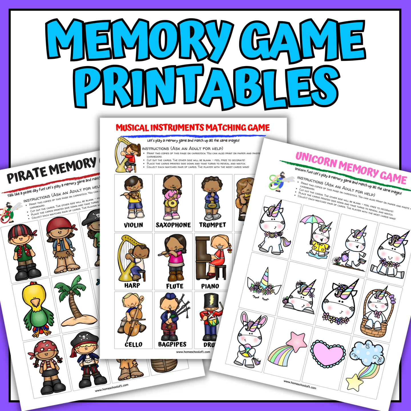 memory game printables