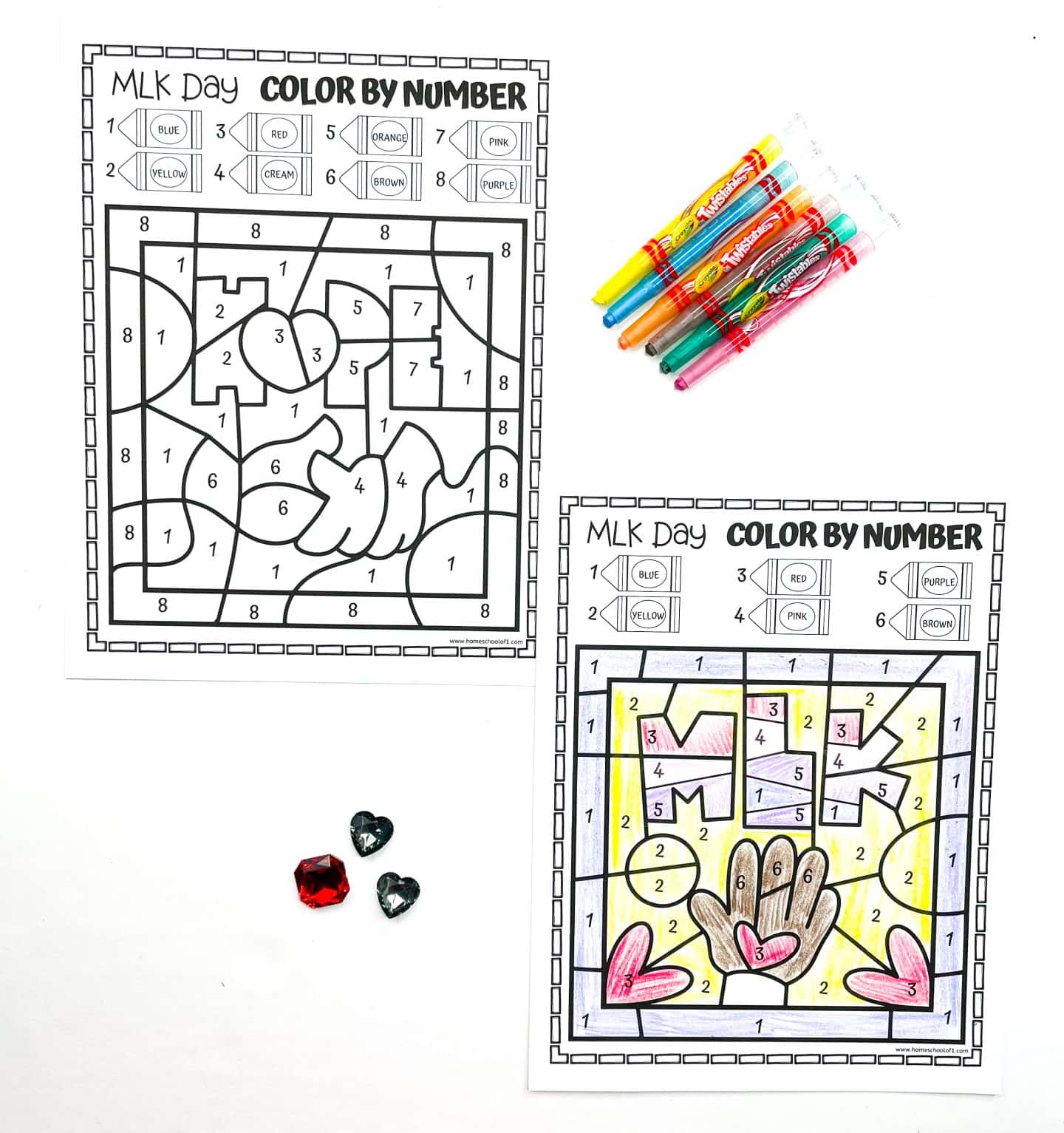 mlk quotes color by number