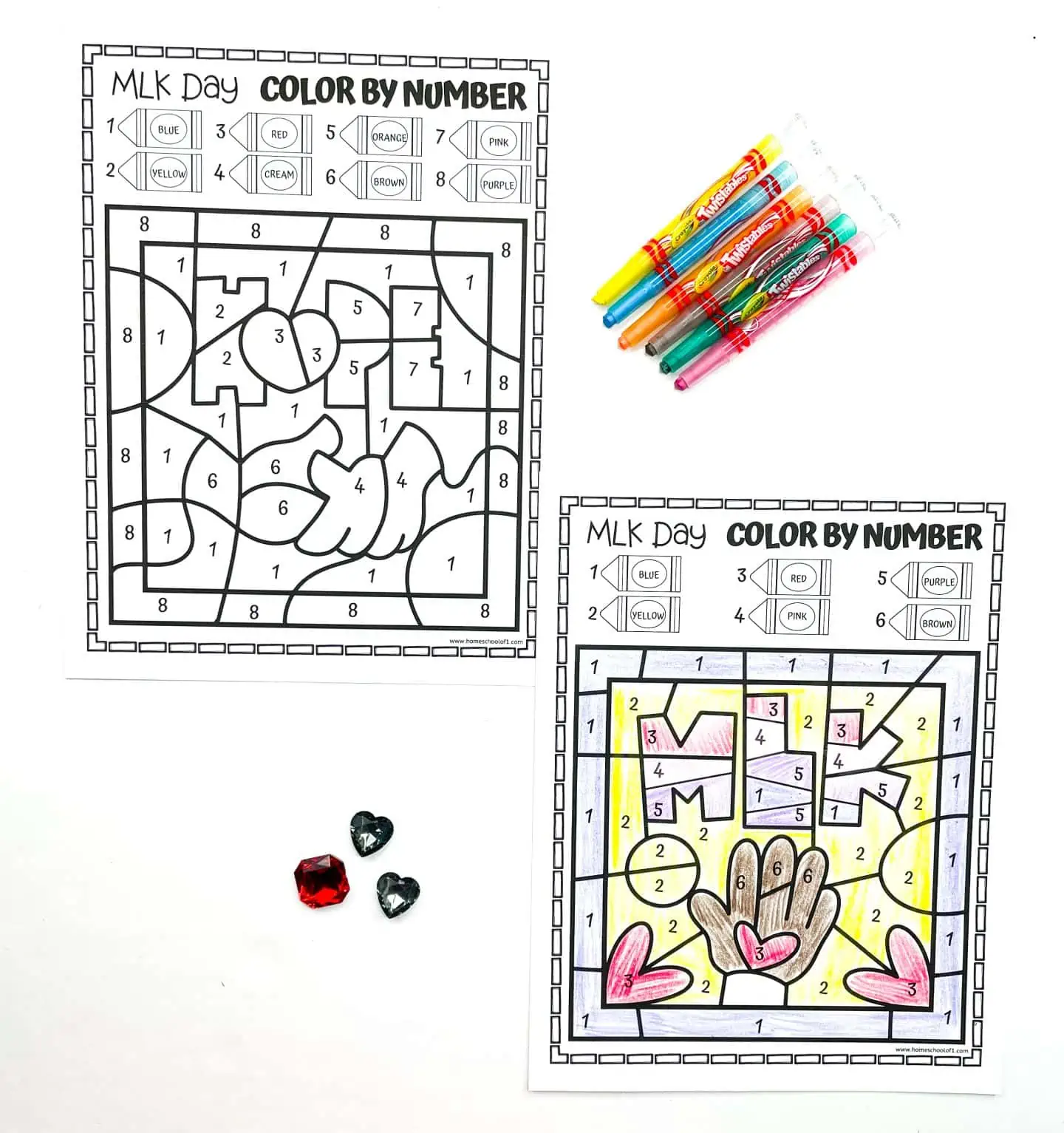 mlk quotes color by number