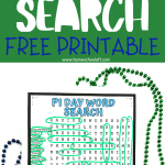 pi day word search printable