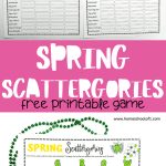 spring scattergories printable