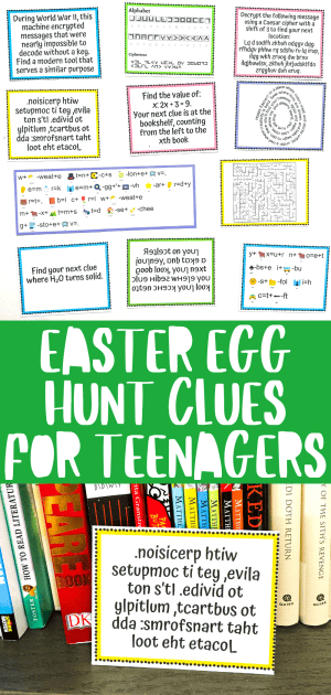 Easter Egg Hunt Clues for Teenager Printable