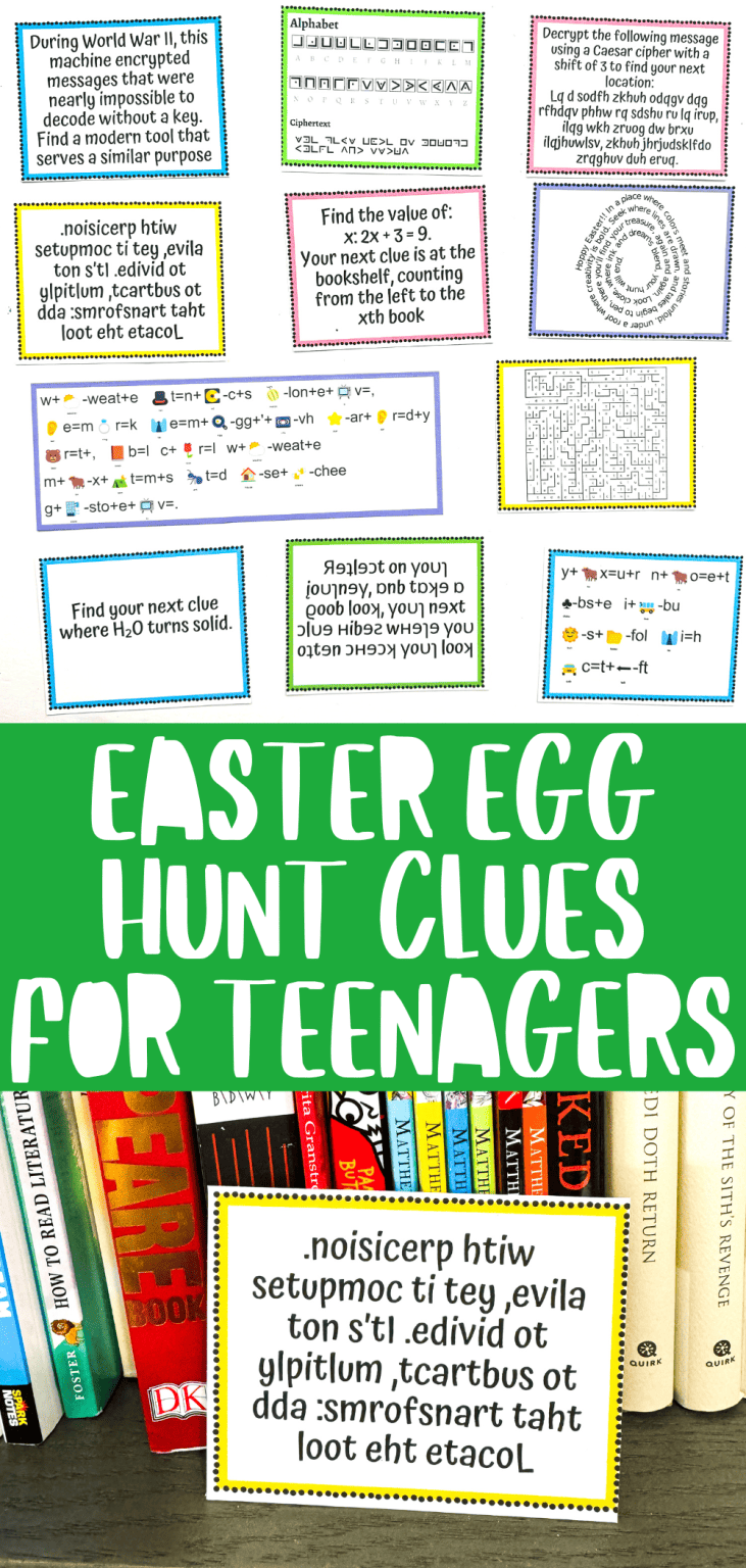 Easter egg hunt clues for teenager free printable at tarvioletblog blog